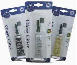 [B7921] glass liner gold/black/silver 21ML