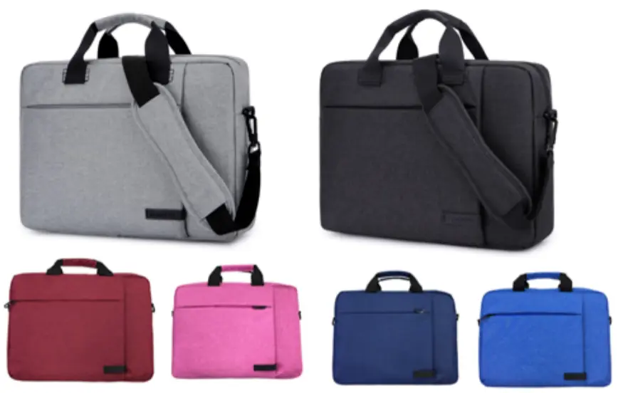 15.6" BAG BLACK/GREY/DARK BLUE/LIGHT BLUE/PINK DOUBLE ZIPPER WITH CUSHION