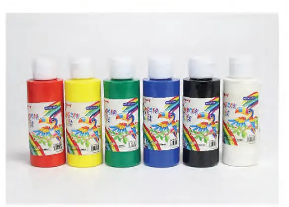 TEMPERA PAINT RED BOTTLE 120ML